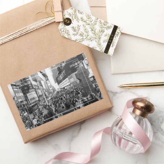 Times Square NYC Rechthoekige Sticker (Geschenken)