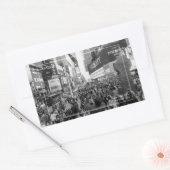 Times Square NYC Rechthoekige Sticker (Envelop)