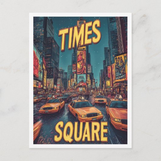 Times Square NYC Verenigde Staten  Illustratie Rei Briefkaart (Voorkant)