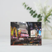 Times Square per night briefkaart (Staand voorkant)