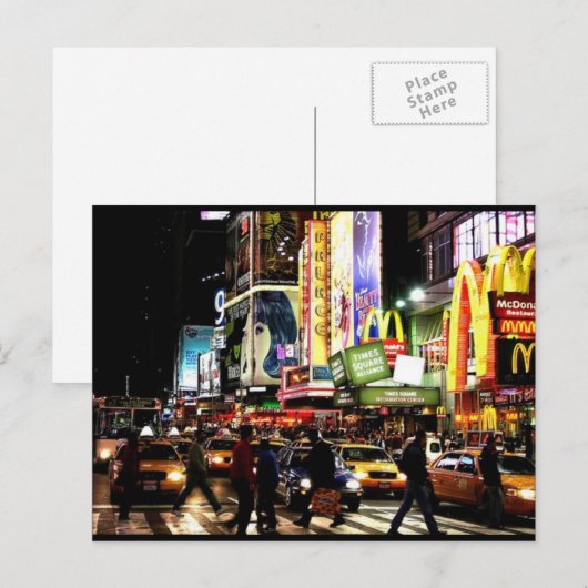 Times Square Post Briefkaart (Voorkant / Achterkant)