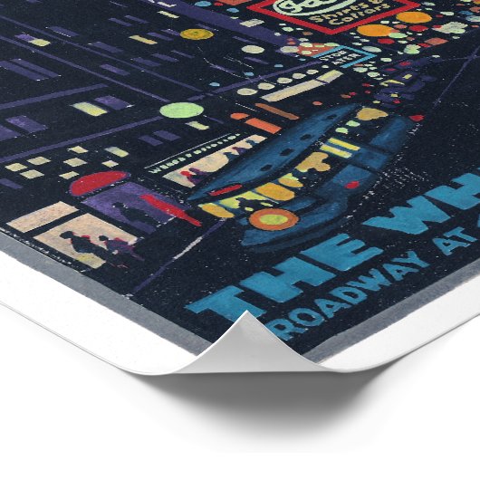  Times Square Posterette uit 1920 Poster (Hoek)