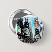 Times Square Ronde Button 5,7 Cm (Voorkant /achterkant)