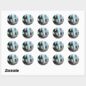 Times Square Ronde Sticker (Vel)
