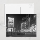 Times Square 's Nachts, 1953 Briefkaart (Voorkant / Achterkant)