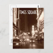 Times Square (sepia) Briefkaart (Voorkant / Achterkant)