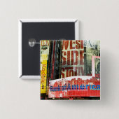 Times Square Vierkante Button 5,1 Cm (Voorkant /achterkant)