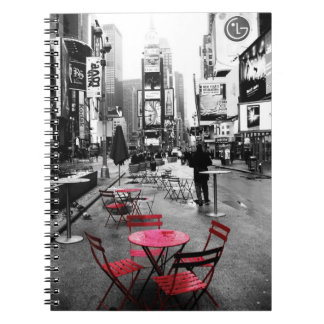 Times Square Zwart Wit Rood Notitieboek