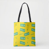 Times twee gele leren tote bag (Voorkant)