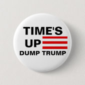 Time's Up Dump Trump Ronde Button 5,7 Cm (Voorkant)