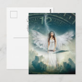 Time's Up Movement Vrouw Angel Wings Clock Briefkaart (Voorkant / Achterkant)