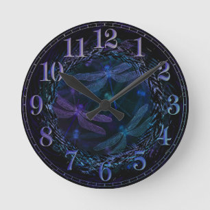Times vliegt. - Dragonfly-wandklok Ronde Klok