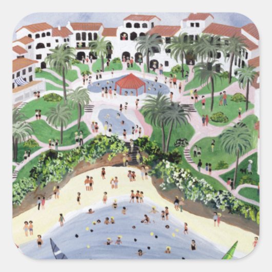 Timeshare Temptation 1990 Vierkante Sticker (Voorkant)