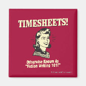 Timesheets: Fiction Writing 101 Magneet (Voorkant)