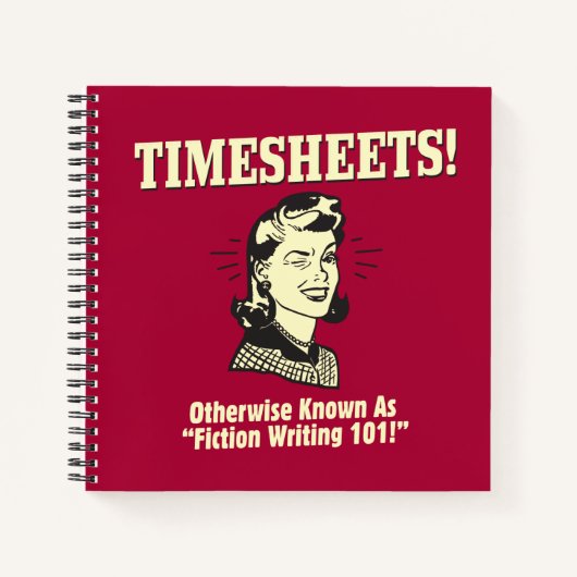 Timesheets: Fiction Writing 101 Notitieboek (Voorkant)