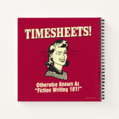 Timesheets: Fiction Writing 101 Notitieboek (Achterkant)