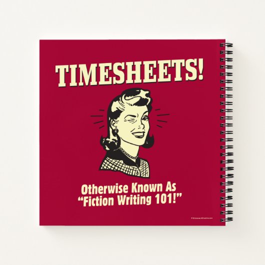 Timesheets: Fiction Writing 101 Notitieboek (Achterkant)