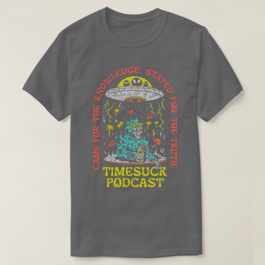 Timesuck Podcast Merch Knowledge Truth T-shirt (Design voorkant)
