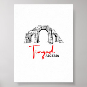 Timgad Algerije affiche voor print