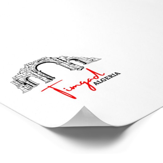 Timgad Algerije affiche voor print (Hoek)