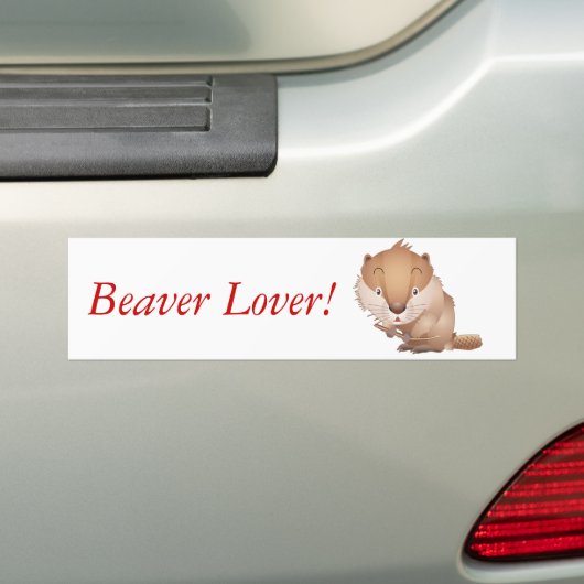 Timid Beaver Bumpersticker (Op auto)