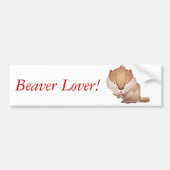 Timid Beaver Bumpersticker (Voorkant)