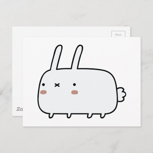 Timid Rabbit Briefkaart (Voorkant / Achterkant)