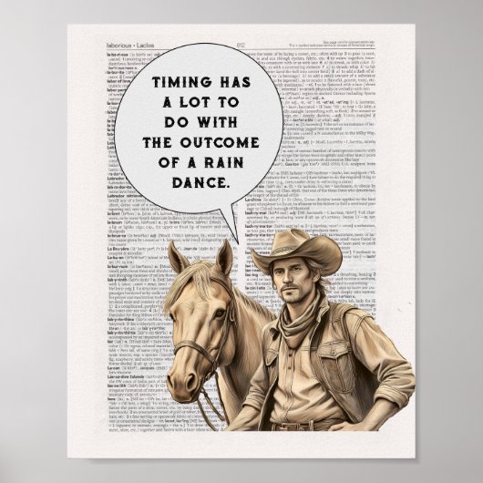 Timing heeft veel te doen / het resultaat van een  poster (Voorkant)