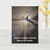 Timing is alles Drummer Verjaardag Kaart (Gele Bloem)