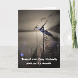 Timing is alles Drummer Verjaardag Kaart