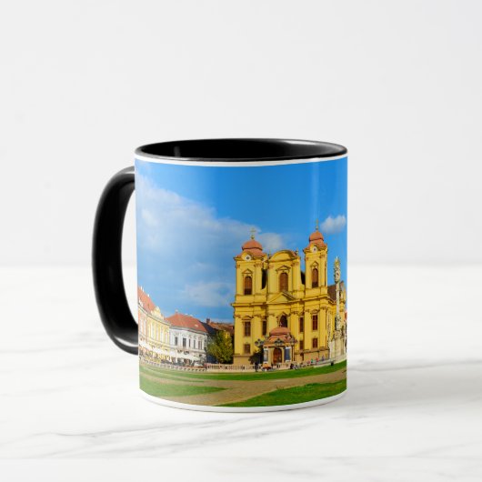 Timisoara dome oriëntatiepunt architectuur reizen mok (Voorkant links)