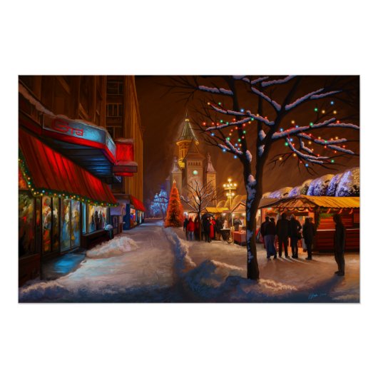 Timisoara kerstmarkt perfect poster (Voorkant)