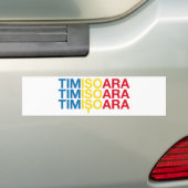 TIMISOARA Roemeense vlag Bumpersticker (Op auto)