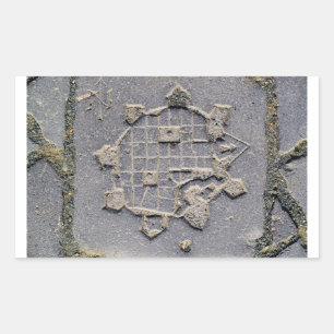 Timisoara Roemenië citadel kaart bestrating steen  Rechthoekige Sticker