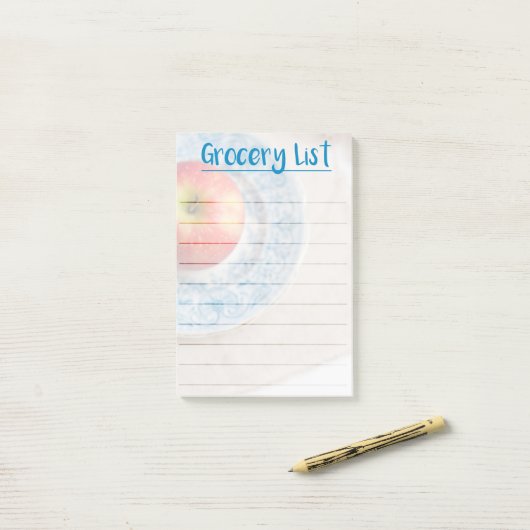 Timless Apple - Grocery List Post-it Notes (Op bureau)