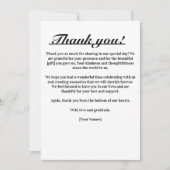 Timless Elegance - Hartelijk dank - kaart (Voorkant)