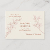 Timless Flower Hartelijk dank Informatiekaartje (Voorkant)