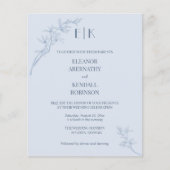 Timless Flower Monogram in One Weddena Flyer (Voorkant)