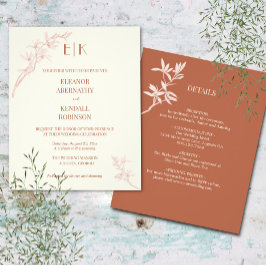 Timless Flower Monogram in One Weddena Flyer