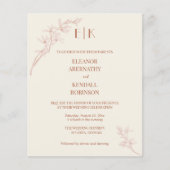Timless Flower Monogram in One Weddena Flyer (Voorkant)