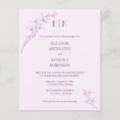 Timless Flower Monogram in One Weddena Flyer (Voorkant)