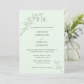 Timless Flower Monogram in One Weddena Kaart (Staand voorkant)