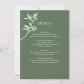 Timless Flower Monogram in One Weddena Kaart (Achterkant)