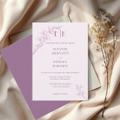 Timless Flower Monogram Weddenschap Kaart