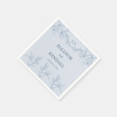 Timless Flower Monogram Weddenschap Servet (Hoek)