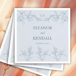 Timless Flower Monogram Weddenschap Servet