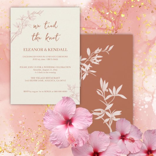 Timless Flower "Tied the Knot" Weddenschap Kaart