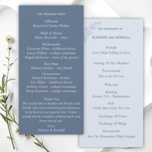 Timless Flower Weddenprogramma