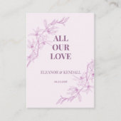 Timless Flower Weddenschap Bedankt Informatiekaartje (Voorkant)