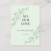 Timless Flower Weddenschap Bedankt Informatiekaartje (Voorkant)